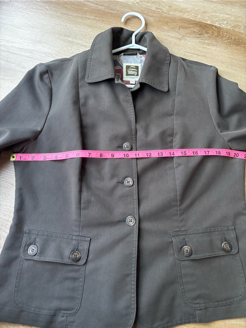 Tilley Olive Tailored Button-Front Blazer Jacket - Picture 6 of 12